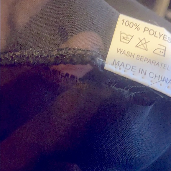 Black lace tiered peasant boho ruffle top medium - Picture 7 of 8